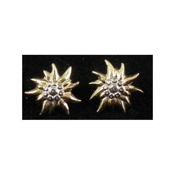 Gold Edelweiss post earrings Ernst Licht