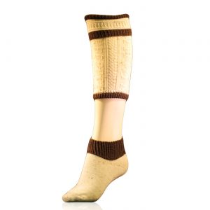 German Bavarian Trachten Oktoberfest Lederhosen Brown Mix Brown Stripes Socks G3 