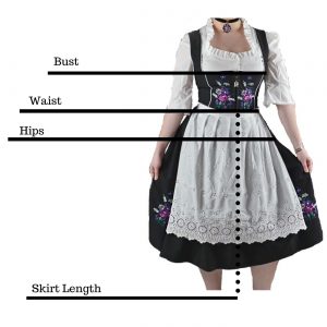 dirndl sizing chart