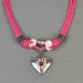 Corded Necklace with Heart Pendant