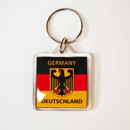 German Flag with Map Key Chain