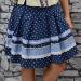 Blue and White Print Skirt