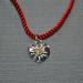 children's red edelweiss heart necklace