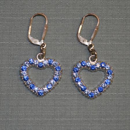 blue heart earrings